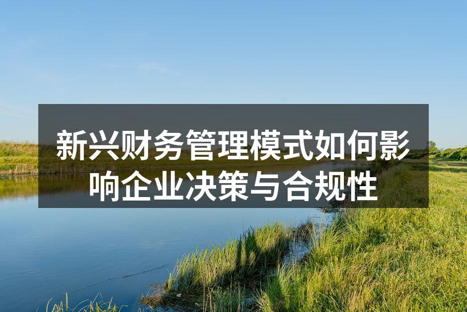 新兴财务管理模式如何影响企业决策与合规性